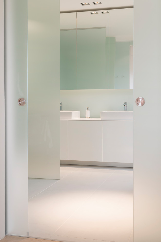 Example of a minimalist powder room design in Other