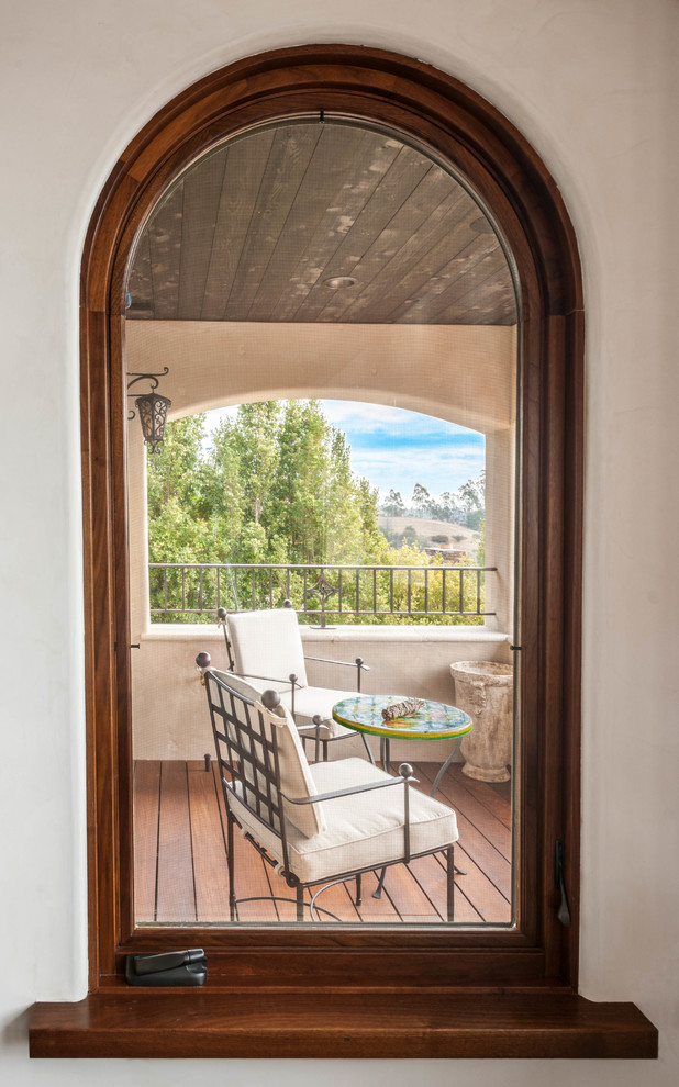 Свежая идея для дизайна: балкон и лоджия среднего размера в средиземноморском стиле - отличное фото интерьера