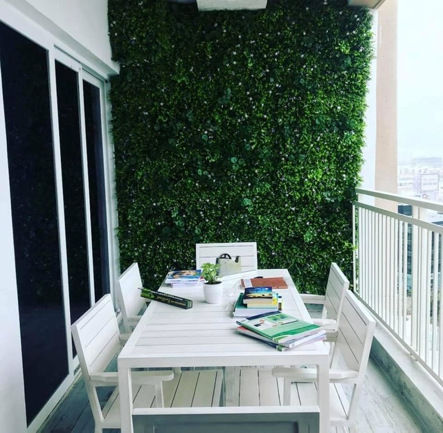 Artificial Green Walls Balcony Miami by TurfGrass Artificial
