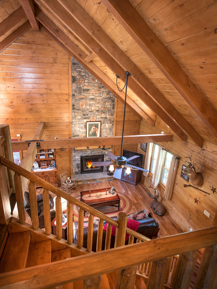 Balcony/Loft View Balcony Cleveland by Hochstetler Log Homes Houzz
