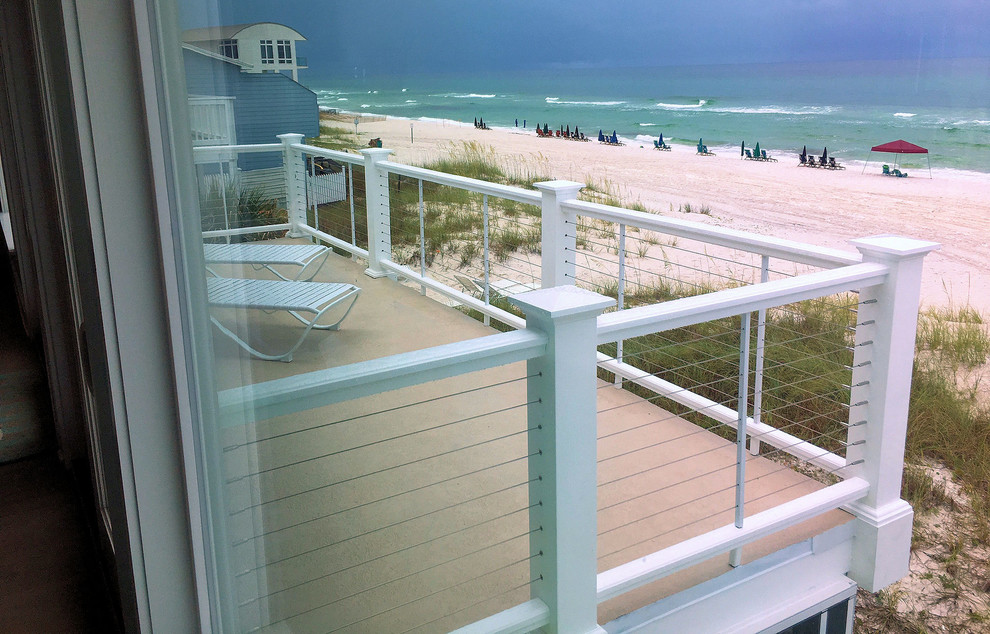 Foto de balcones costero grande sin cubierta
