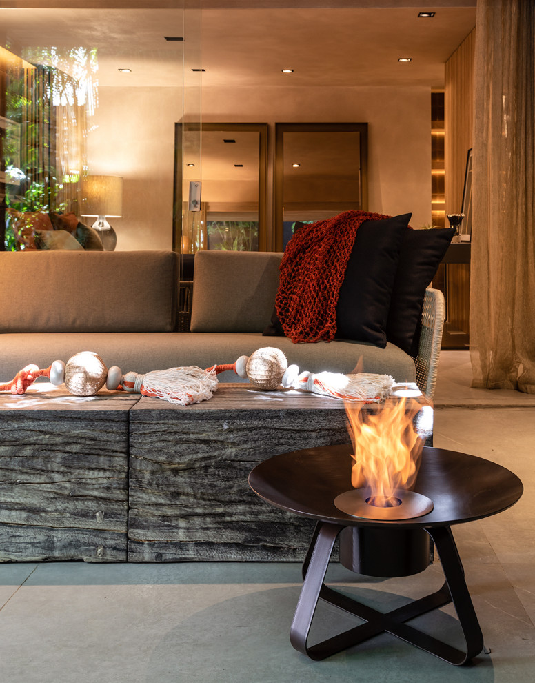 ECO 44 Industrial Balcony Miami by ECOFIREPLACES FIREPLACES Houzz