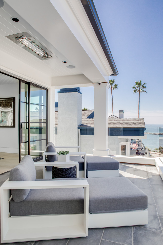 Inspiration for a coastal balcony remodel in Orange County