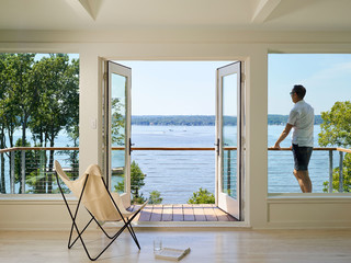 Gibson Island Waterfront Renovation - Maritim - Balkon - Baltimore