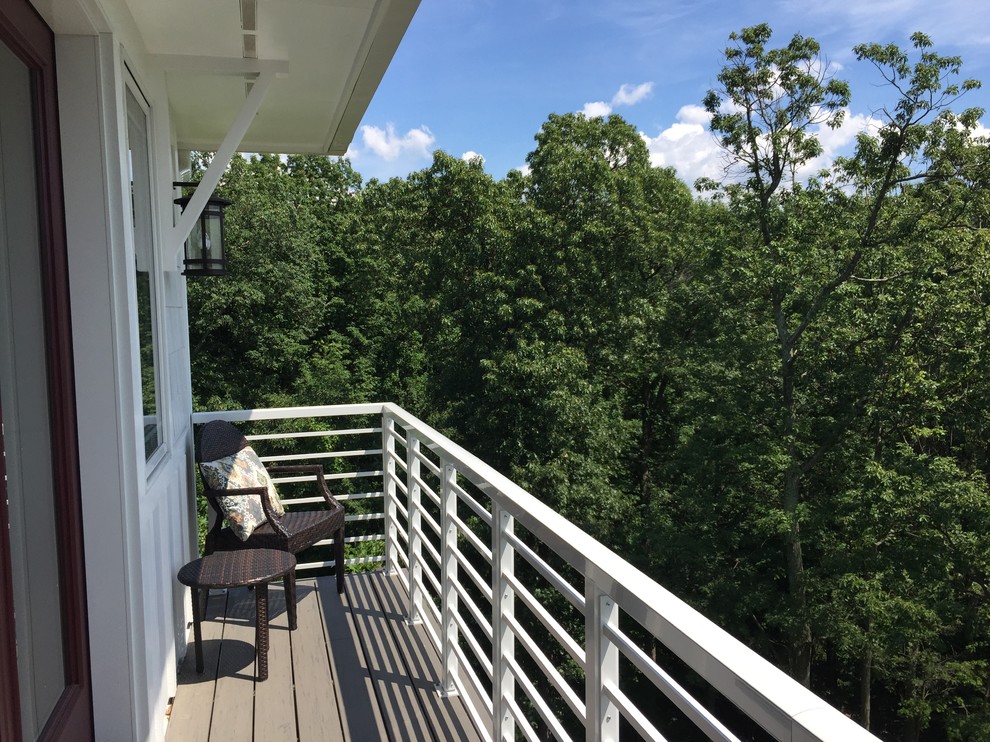Small transitional balcony photo in DC Metro with no cover