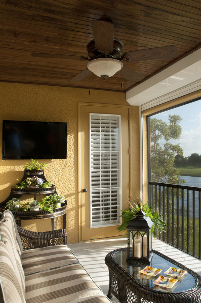 Lanai Outdoor Ceiling Mediterranean Balcony Miami by Luxury