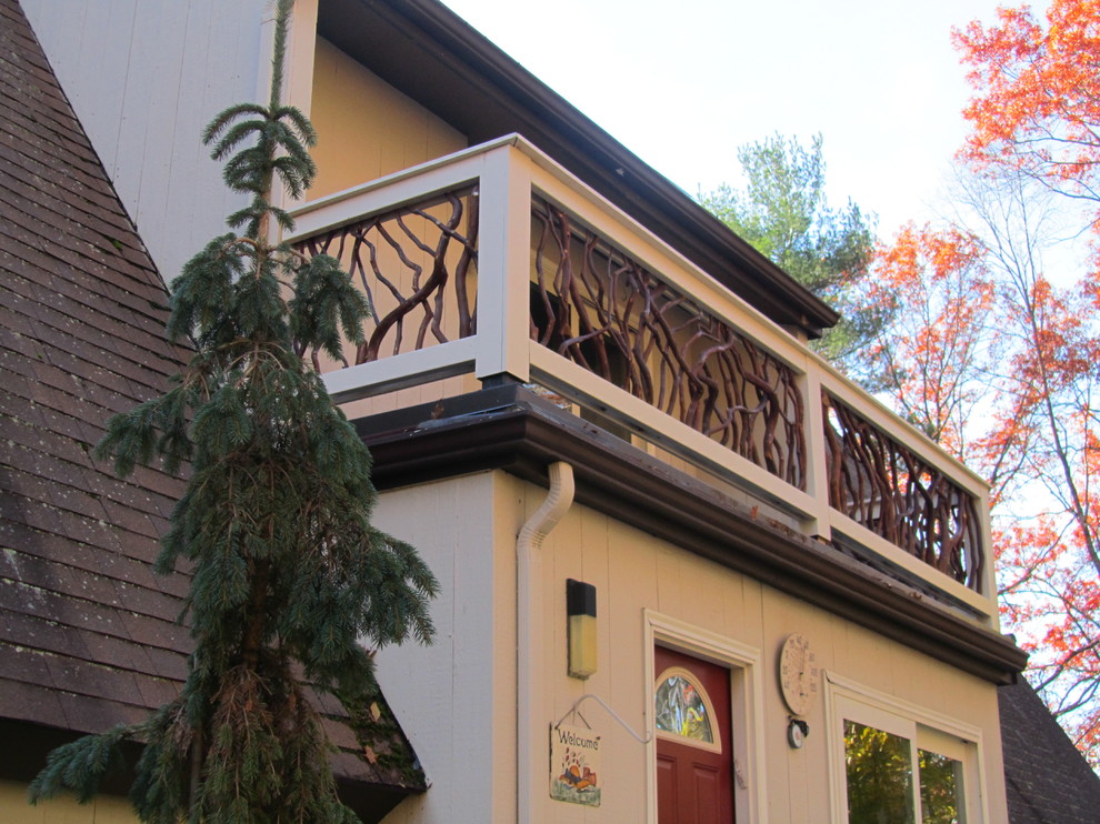 Massachusetts White Balcony Railing - Rustic - Balcony - Boston - by ...