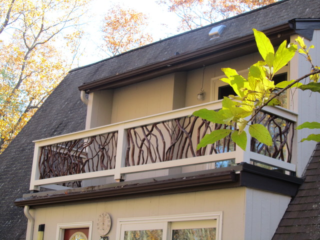 Massachusetts White Balcony Railing - Rustic - Balcony - Boston - by ...