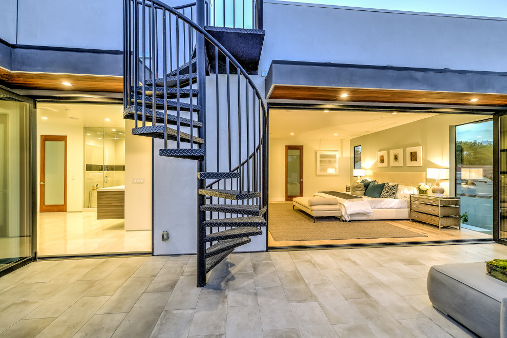 Master Bedroom and Bath Balcony Modern Balcony Los Angeles by