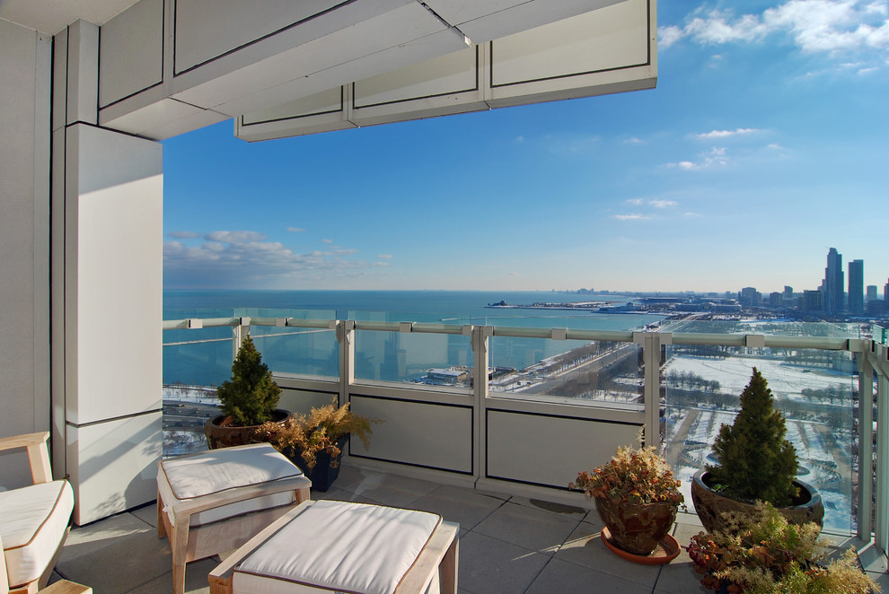 Millenium Park Condo Contemporary Balcony Chicago by KDT