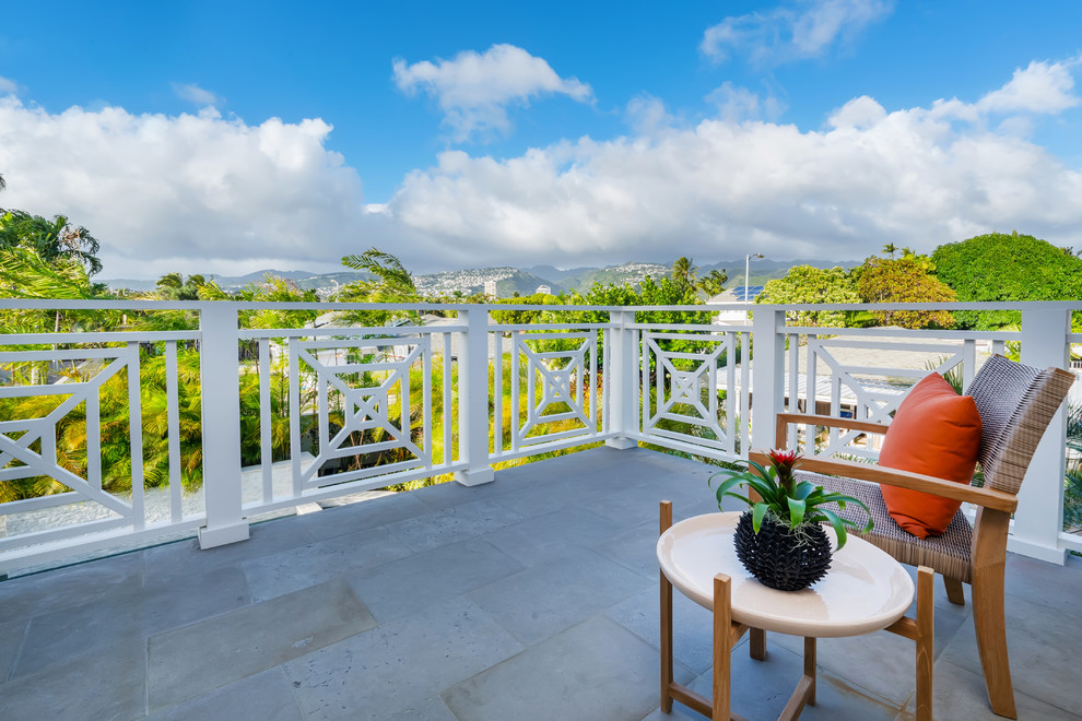 Modern Hawaiian Oasis Transitional Balcony Orange County by