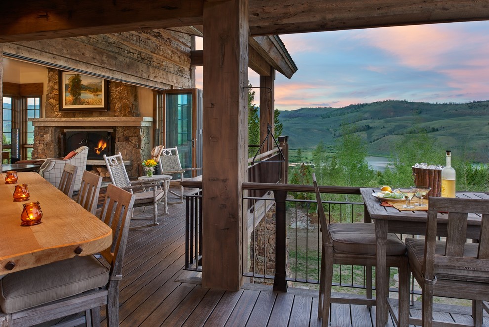 Modern Rustic Retreat - Rustic - Balcony - Denver - by JJ Interiors | Houzz