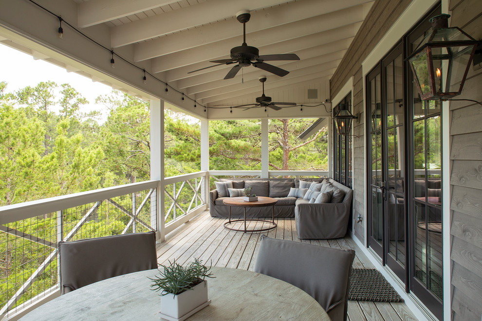 Источник вдохновения для домашнего уюта: балкон и лоджия в морском стиле