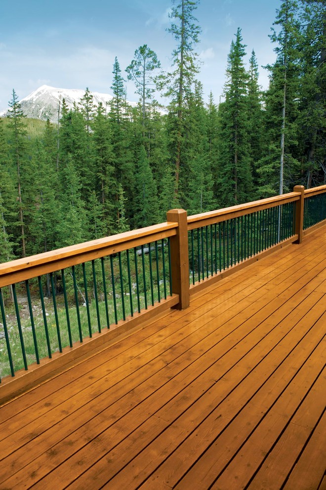 Natural Wooden Stained Balcony Modern Balcony Other by PPG