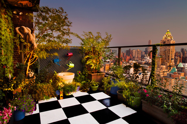 NYC Roof Terrace garden - Eclectic - Balcony - New York - by