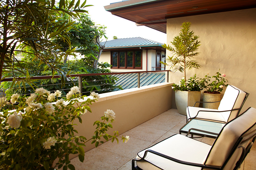 Oahu Beach Front Residence Private Balcony Tropical Balcony