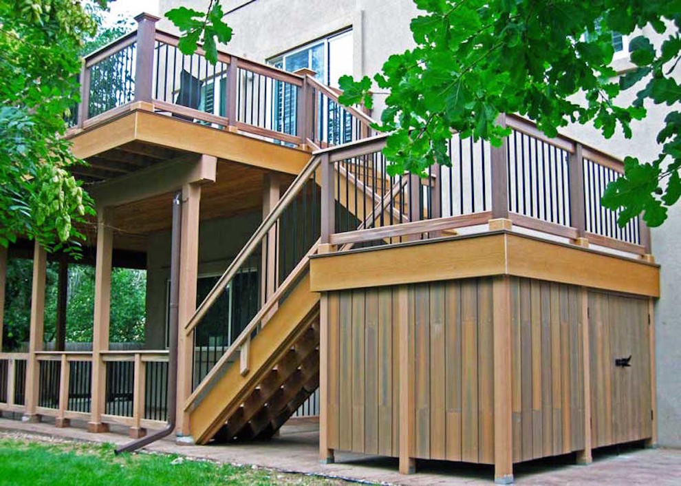 Идея дизайна: балкон и лоджия среднего размера в классическом стиле без защиты от солнца