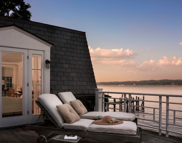 Residence along the Hudson ビーチスタイル ベランダ・バルコニー ニューヨーク John B. Murray Architect Houzz (ハウズ)