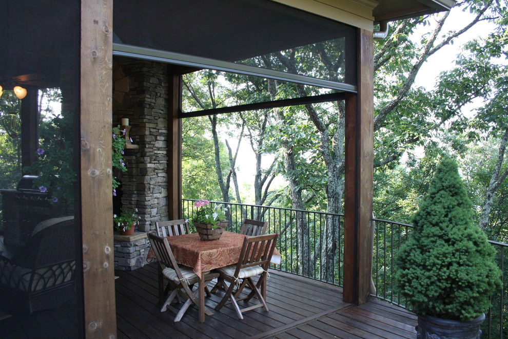 Inspiration for an eclectic balcony remodel in Atlanta