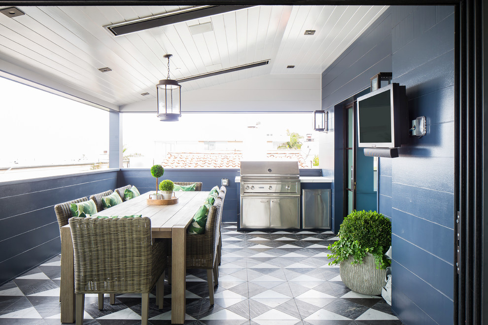 Inspiration for a nautical terrace in Los Angeles.