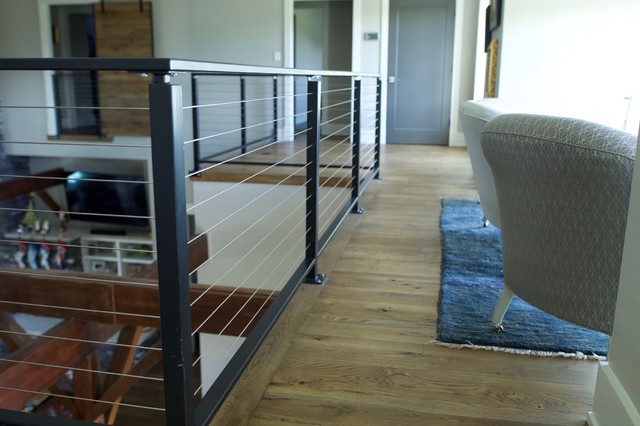 Staircase and railings for the barn at walnut hill - Balcony - Richmond ...