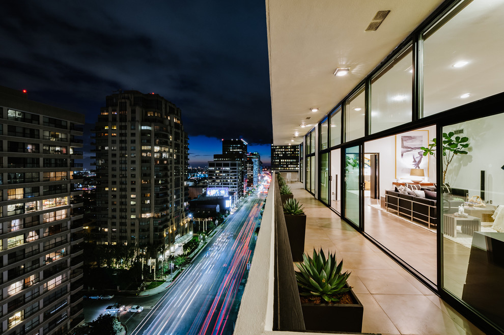 Wilshire Corridor Penthouse Modern Balcony Los Angeles by Joel