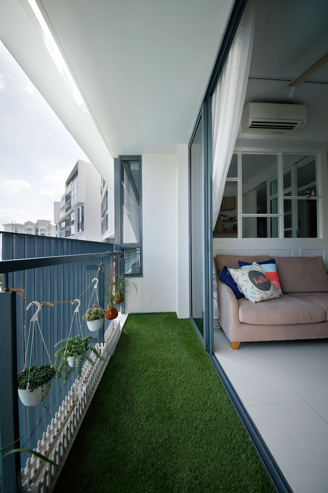 Photo of a scandi balcony in Singapore.