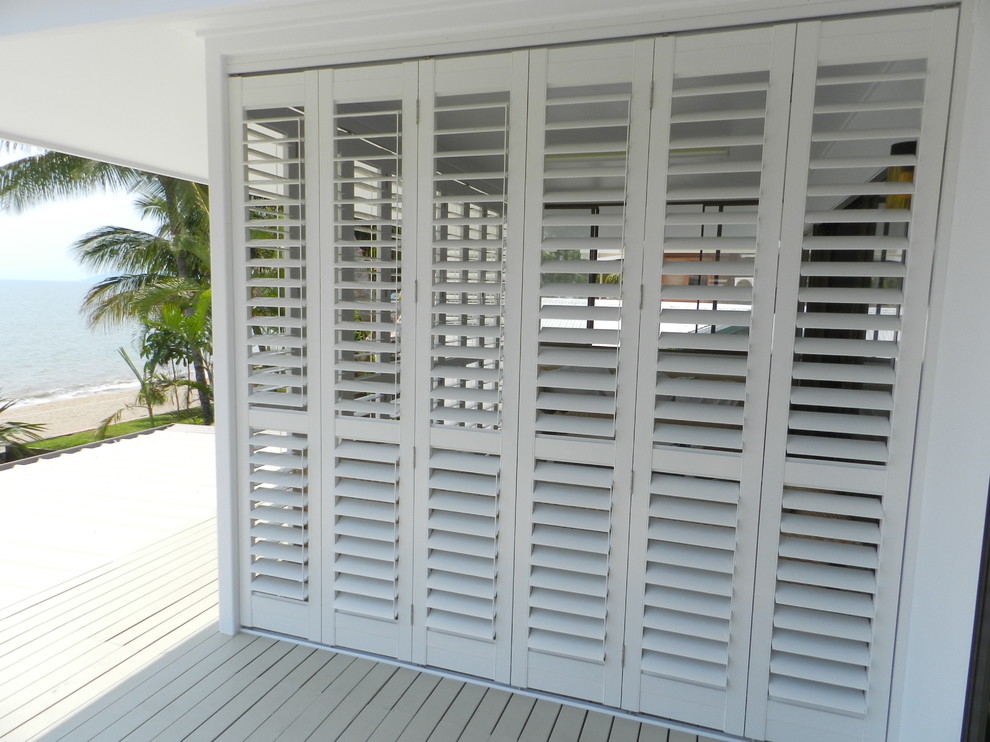 Aluminium Shutters Outdoor Rooms Modern Balcony Brisbane by