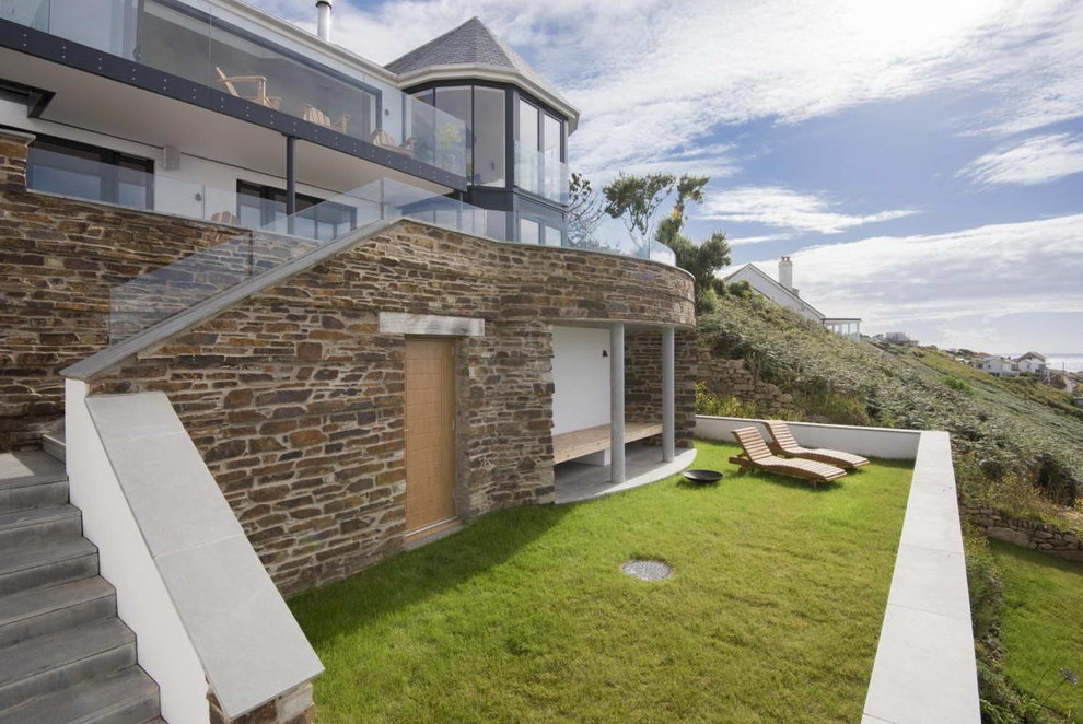 Источник вдохновения для домашнего уюта: балкон и лоджия в морском стиле без защиты от солнца
