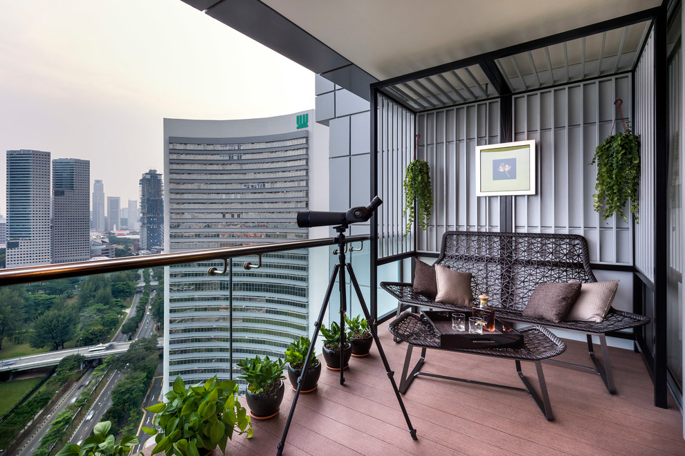 Источник вдохновения для домашнего уюта: балкон и лоджия в стиле модернизм