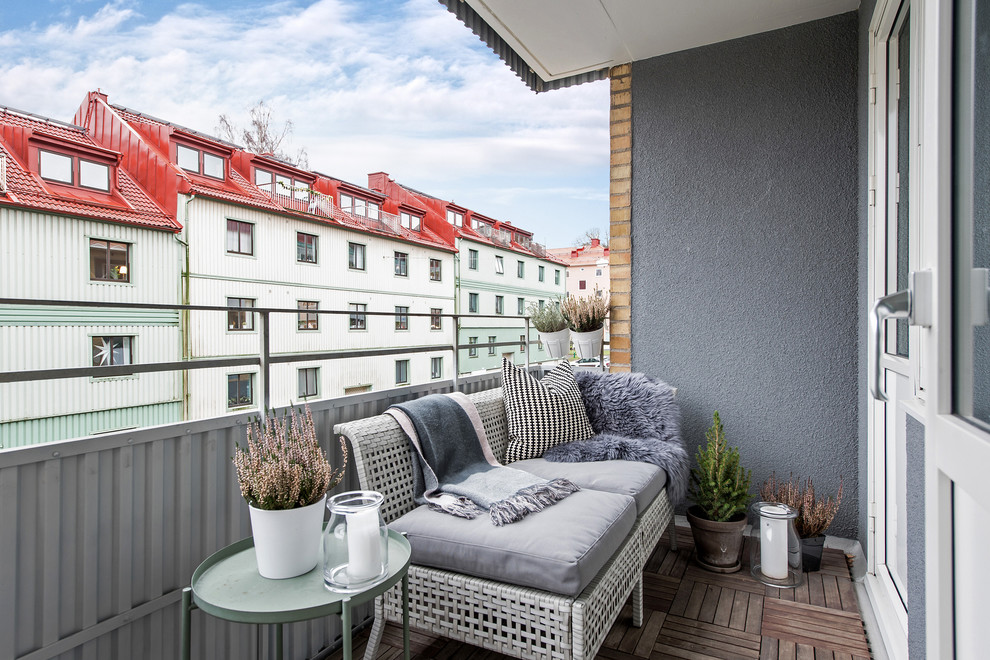 Idéer för små skandinaviska balkonger