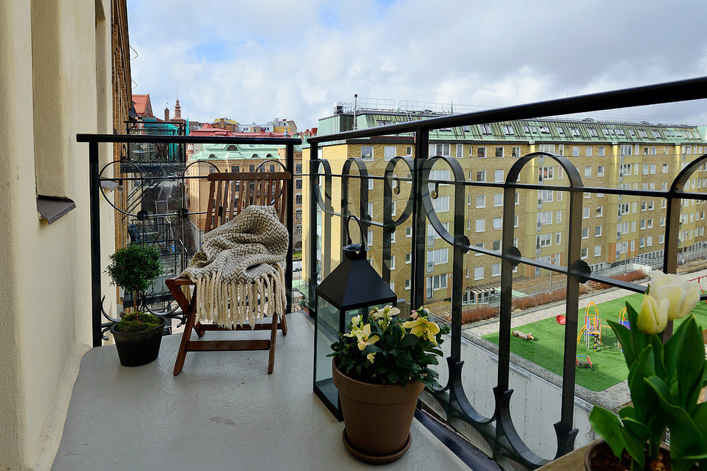 Moderner Balkon in Göteborg