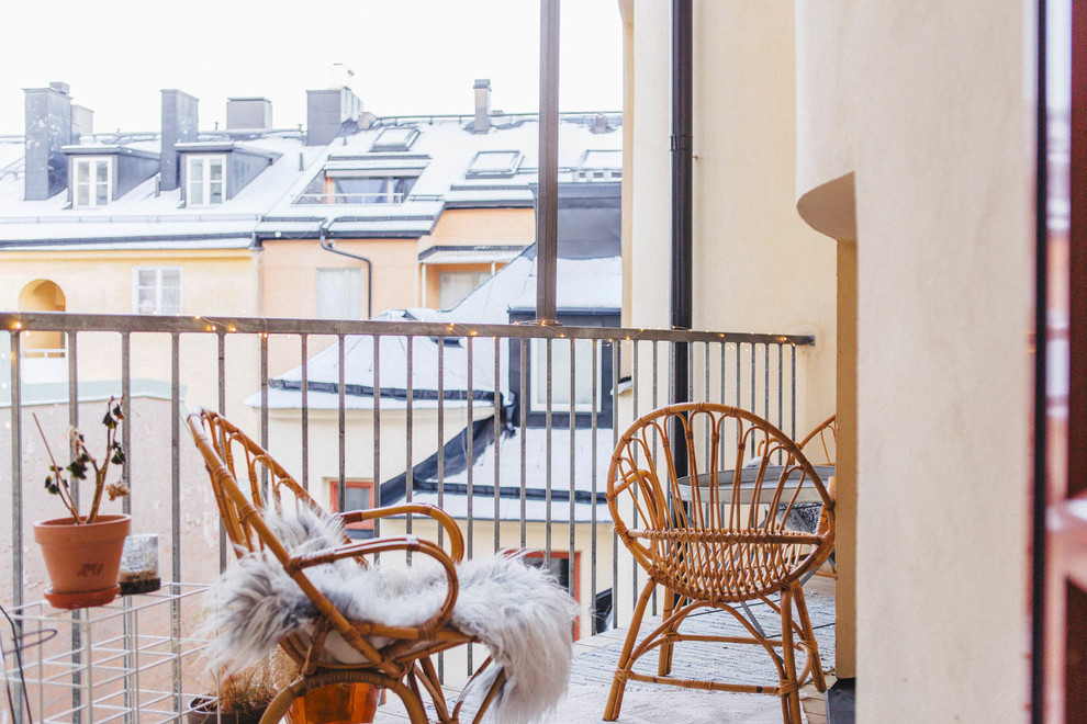 Scandinavian balcony in Stockholm.