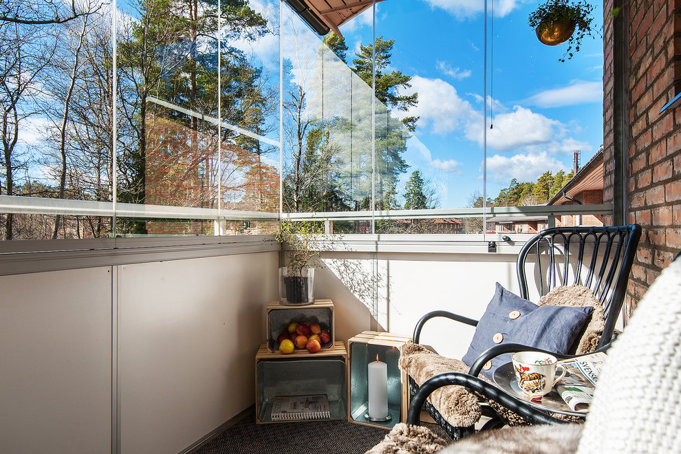 This is an example of a scandinavian balcony in Stockholm.