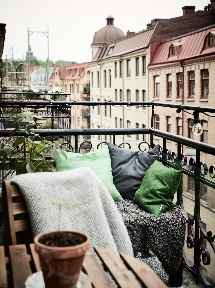 Inspiration för en skandinavisk balkong