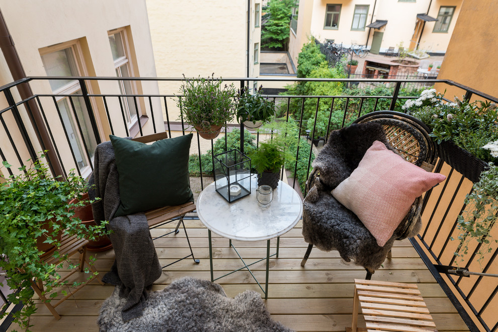 Idéer för skandinaviska balkonger
