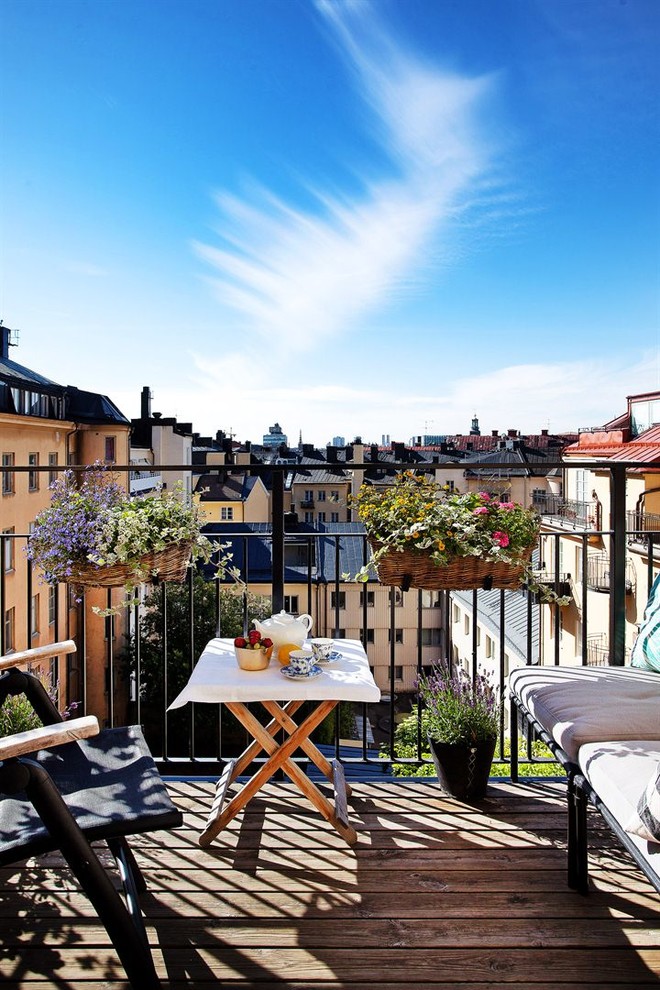 Moderner Balkon in Stockholm