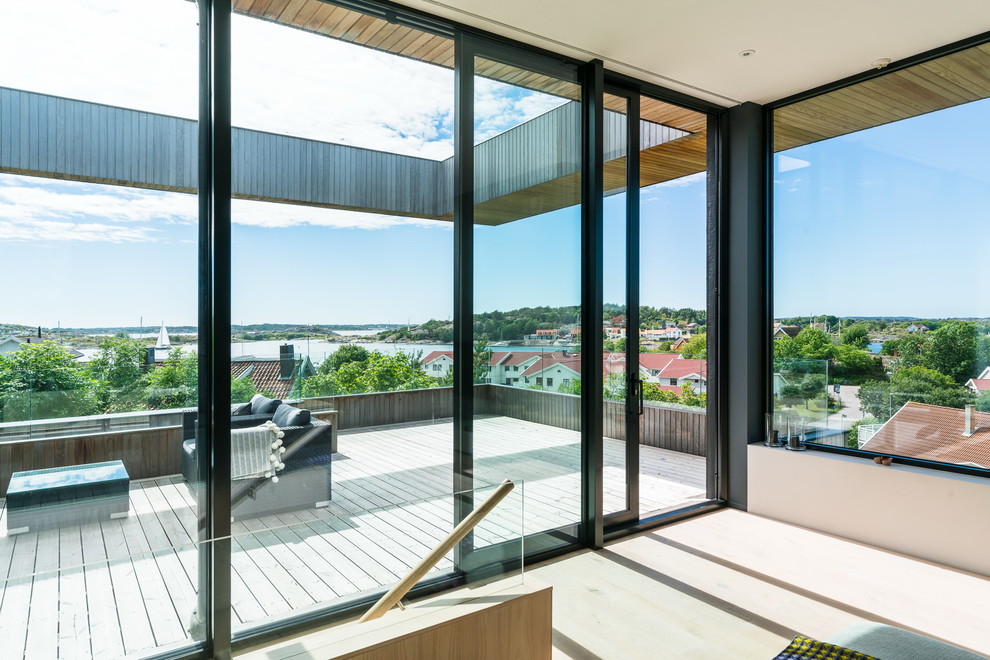 Photo of a modern balcony in Stockholm.