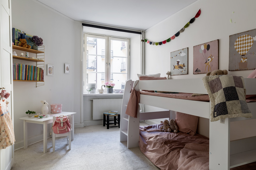 Inspiration for a scandi kids' bedroom in Stockholm.