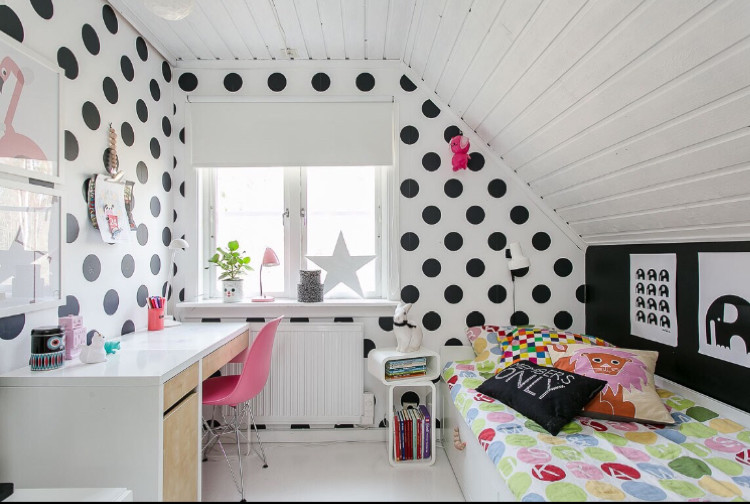 Design ideas for a bohemian kids' bedroom in Gothenburg.