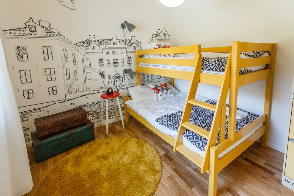 Photo of a scandinavian kids' bedroom in Stockholm.