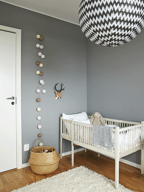 Idées déco pour une chambre d'enfant scandinave.