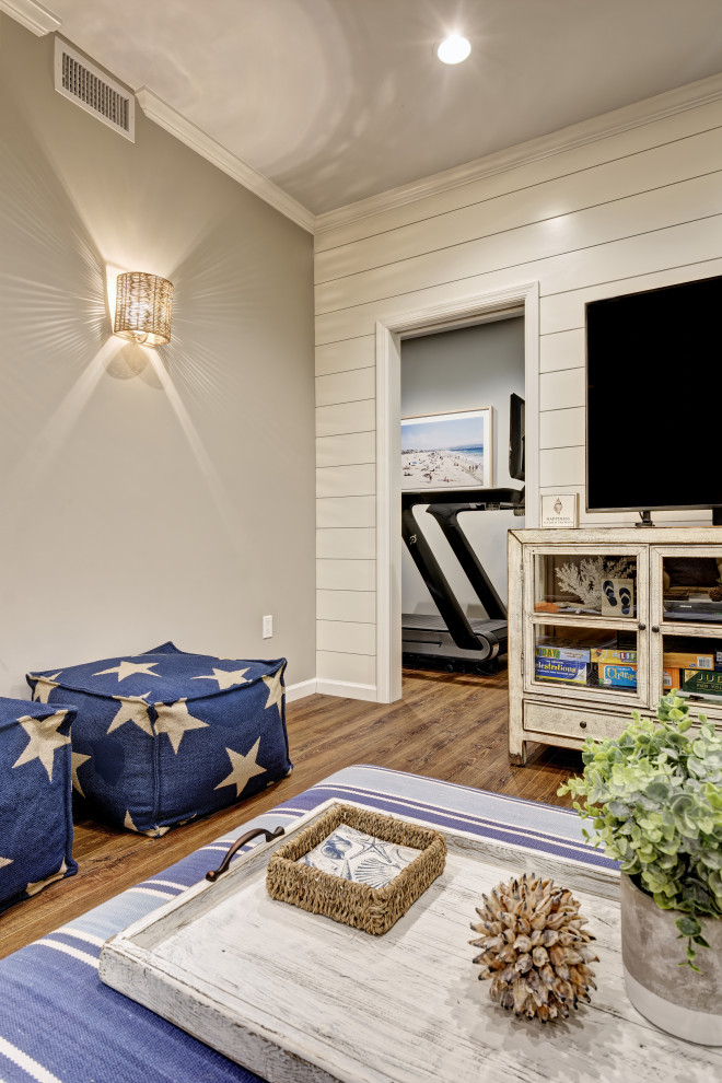 A Beachy Basement Design Perfect for Entertaining Beach Style