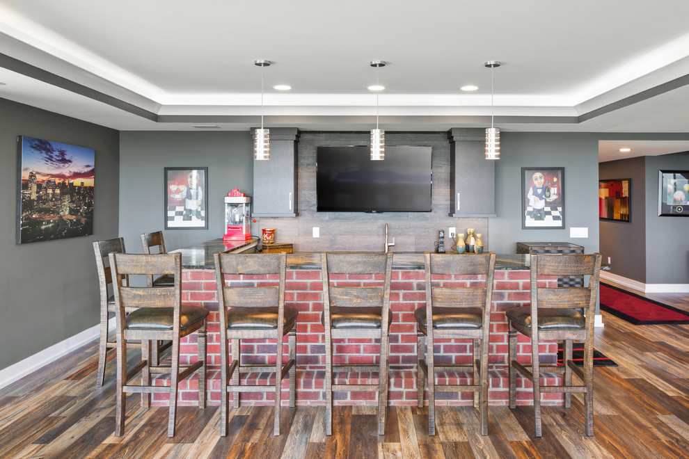 A Custom Contemporary One Story Home In Madeira, Ohio Contemporary Basement Cincinnati