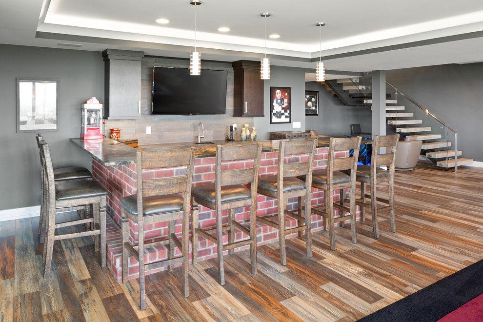 A Custom Contemporary One Story Home In Madeira, Ohio Contemporary Basement Cincinnati