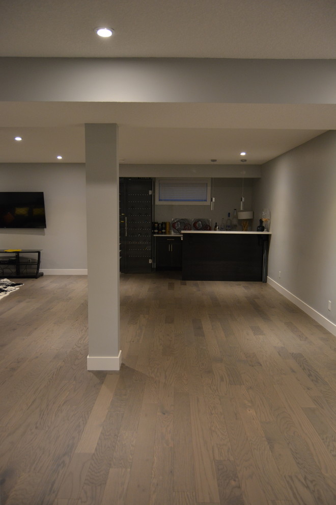 A New Home in Southside Edmonton Modern Basement Calgary by