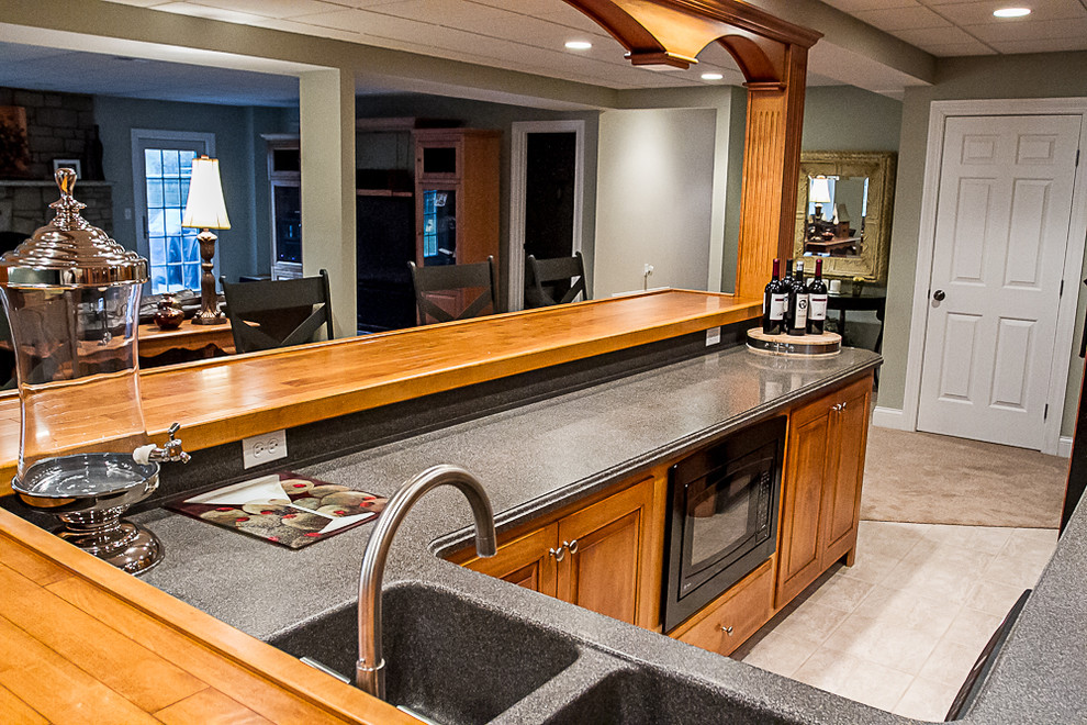 Akron Basement Bar Traditional Basement Cleveland by T. J