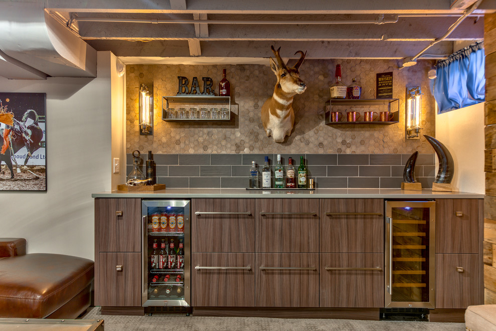 Aksarben Basement Remodel Rustic Omaha By The Modern Hive Houzz Aksarben Basement Remodel Rustic, File Hive Basement Systems