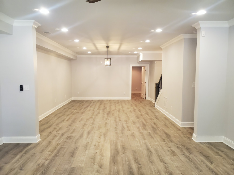 Alpharetta Basement Finish Modern Basement Atlanta by Robinson