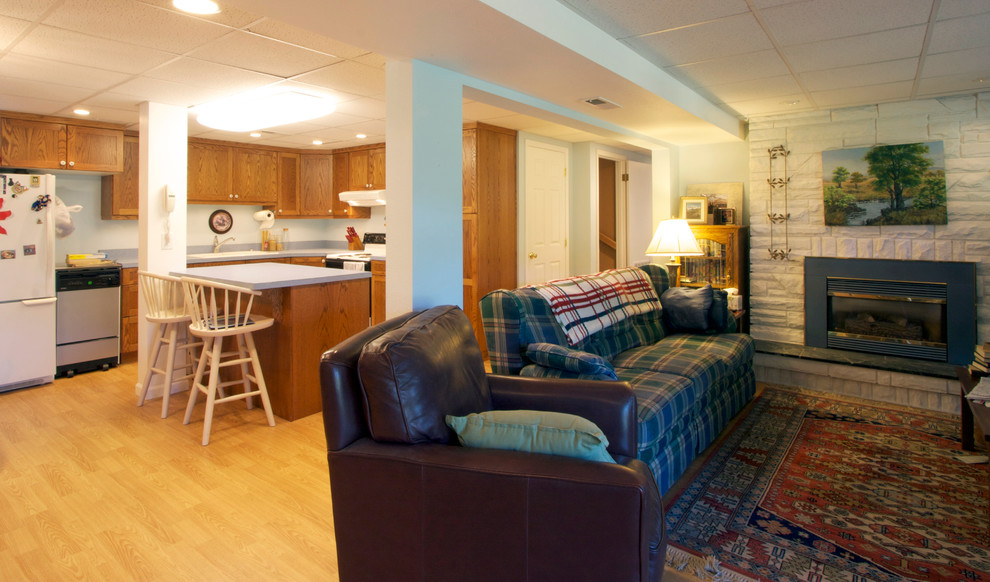 Auxiliary dwelling unit added to their basement Traditional